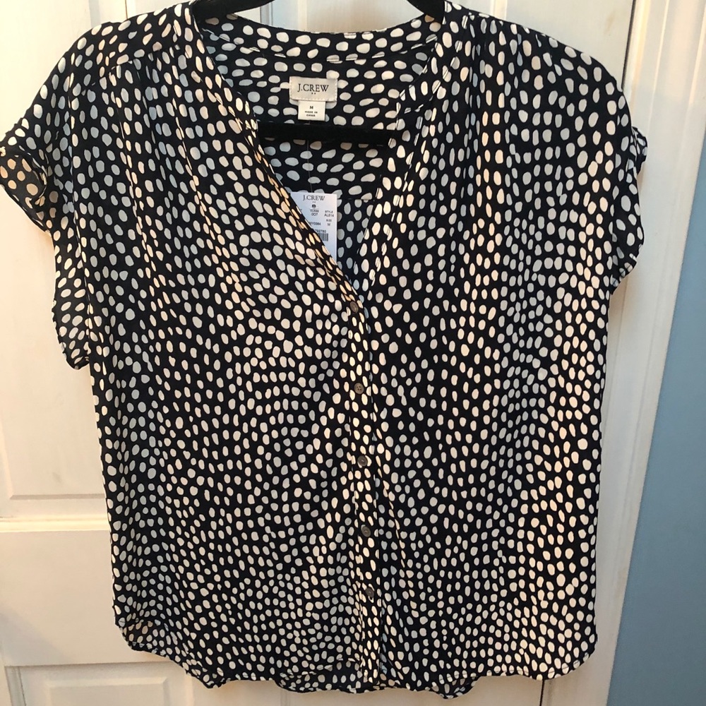 J.Crew short sleeve blouse